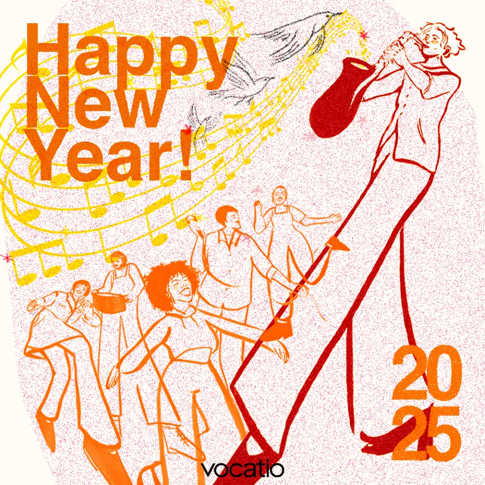 Wenskaart Vocatio Happy New Year 2025